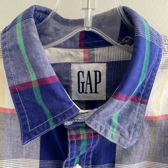 Vintage 90s GAP Mens M Long Sleeve Button Down Shirt - Picture 5 of 6